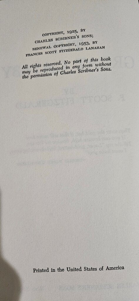 The Great Gatsby by F. Scott Fitzgerald