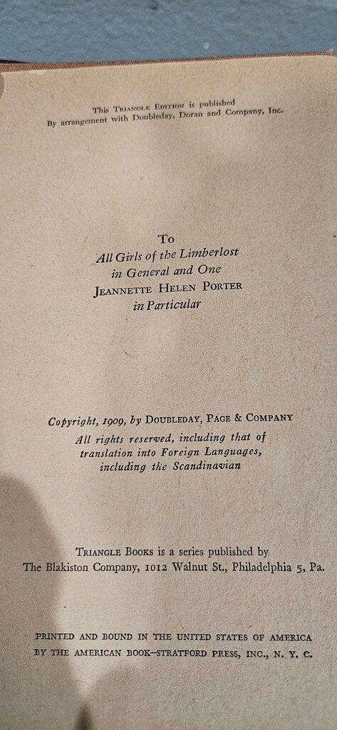 A Girl of the Limber Lost by Gene Stratton. Porter