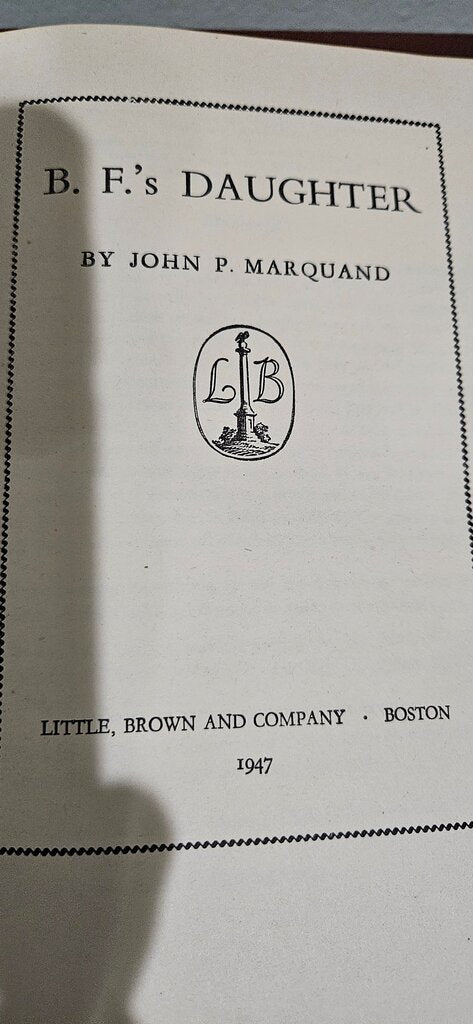 B.F.'s Daughter by John P. Marquand