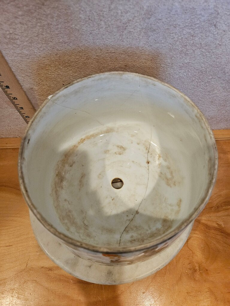 Hand-painted Vintage Horse Riding Planter Pot