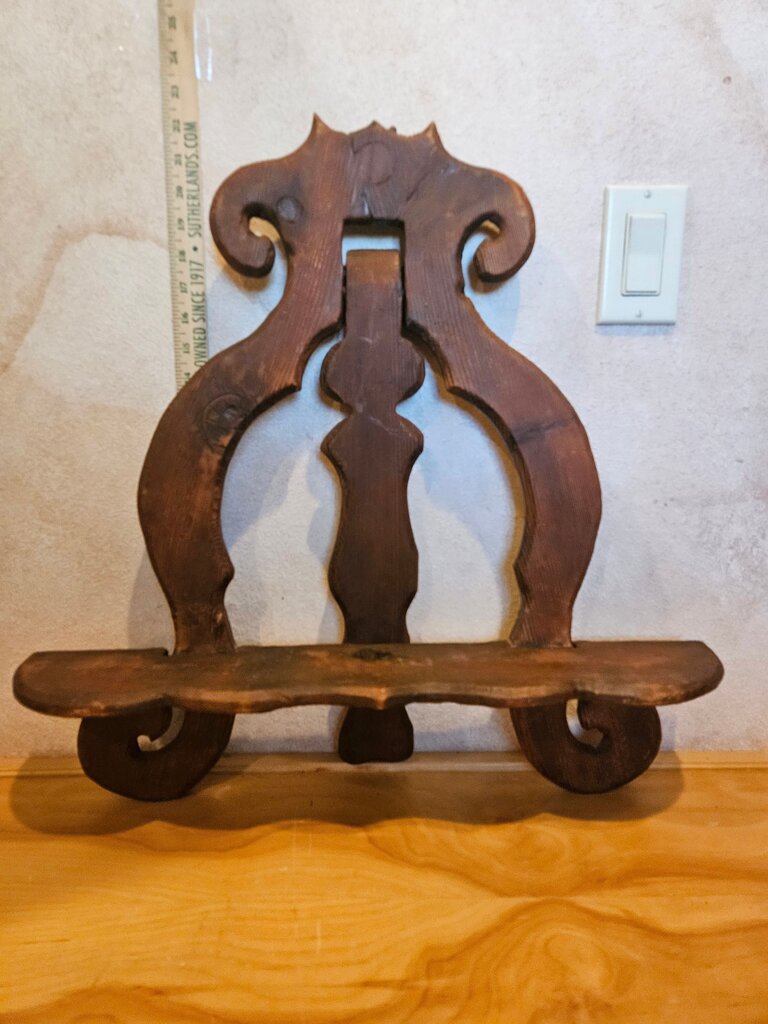 Ornate Hand carved Wooden Decorative Easel Shelf artwork book plate print art painting display