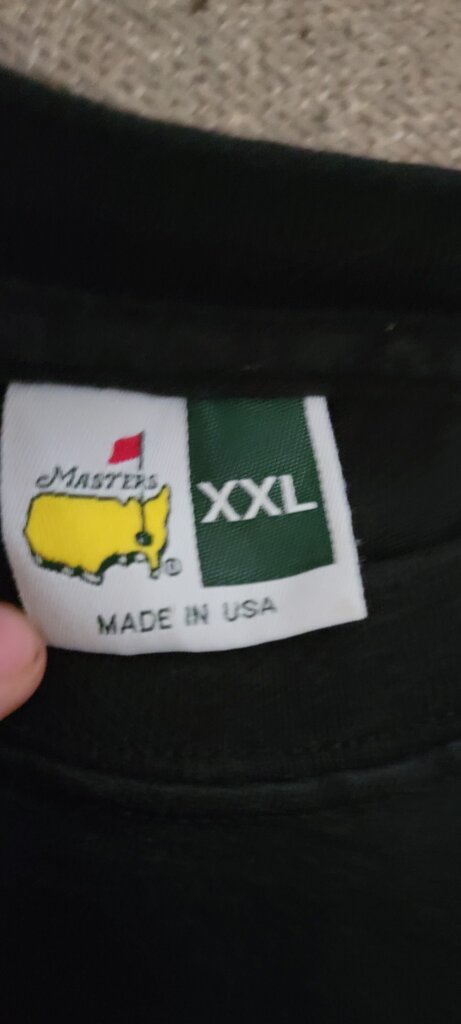Masters Golf T-Shirt Black XXL