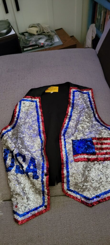 USA Flag Sequin Vest