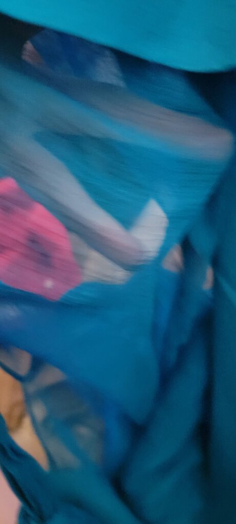 Blue Chiffon Blouse