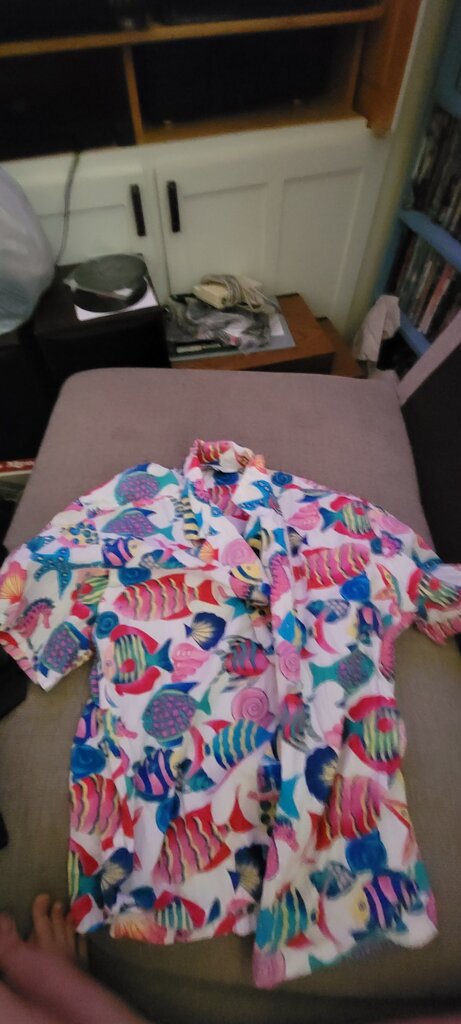 Tapestry Designs Colorful Fish Print Shirt