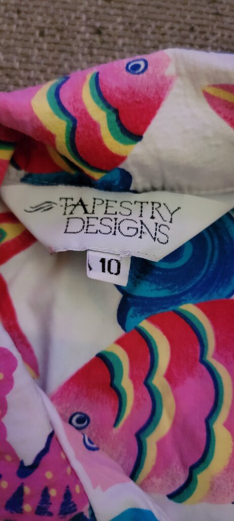 Tapestry Designs Colorful Fish Print Shirt