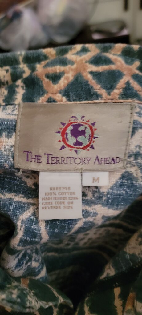 The Territory Ahead Men's Button-Up Shirt with Tribal Print