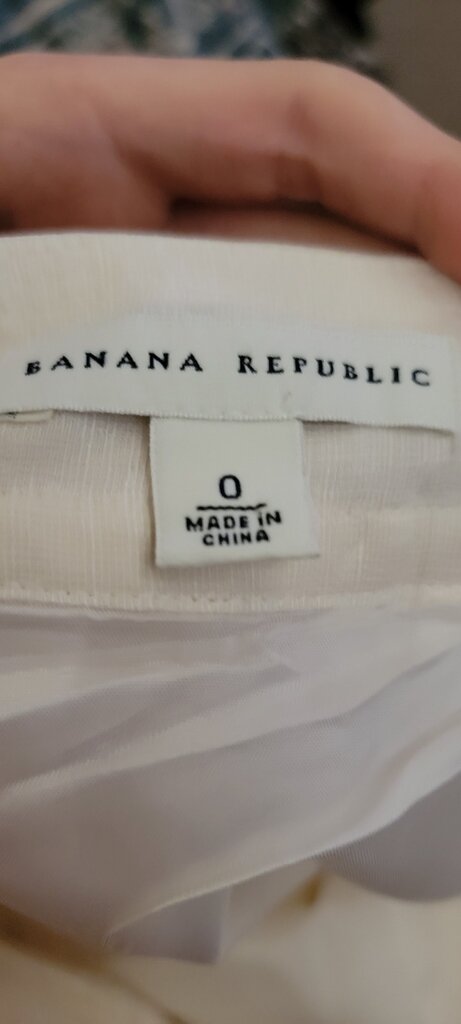 Banana Republic White Chiffon Skirt