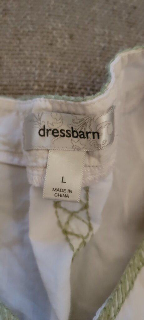 Dressbarn White Embroidered Top