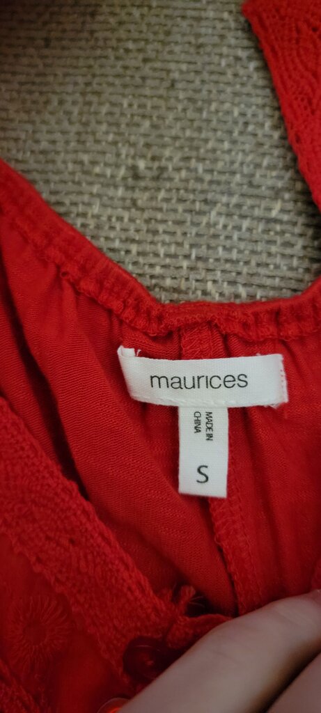Maurices Red Sleeveless Top