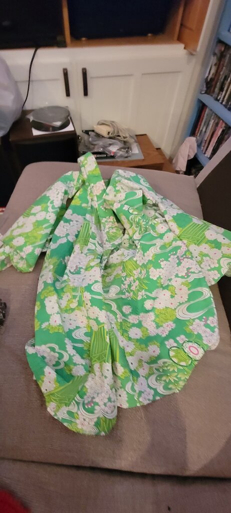 Vintage Green Floral Kimono
