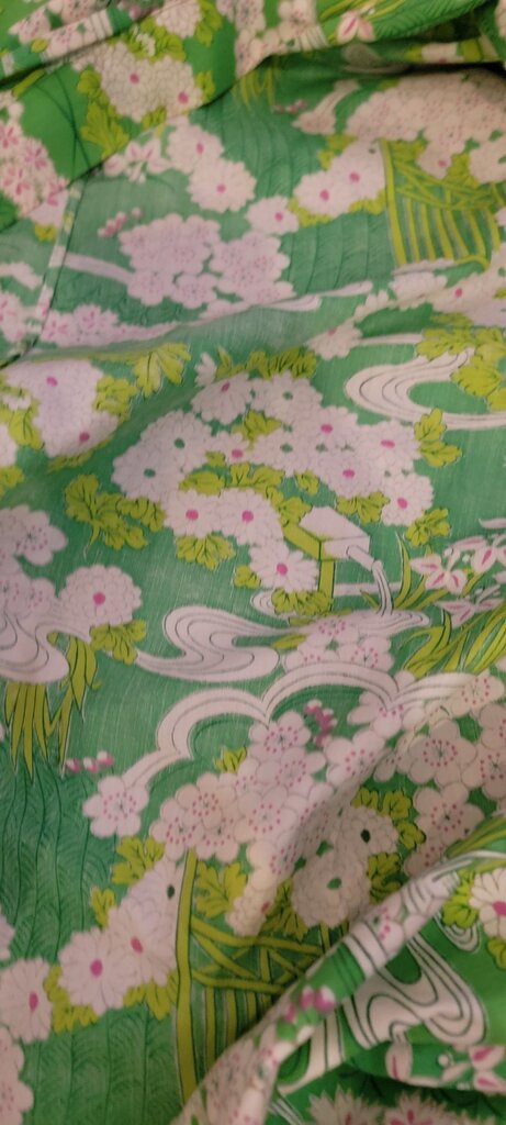 Vintage Green Floral Kimono