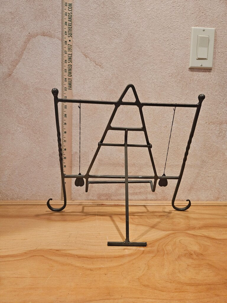 Forged Iron Laptop Book Stand art display Metal cookbook holder kitchen decor