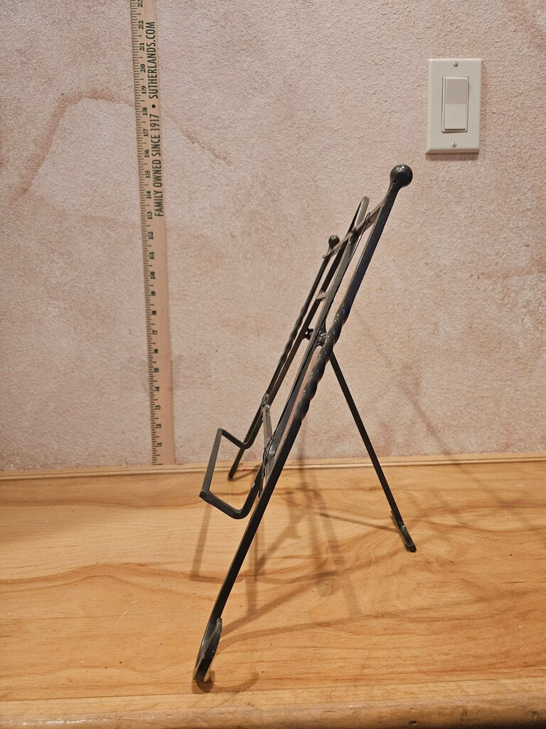 Forged Iron Laptop Book Stand art display Metal cookbook holder kitchen decor