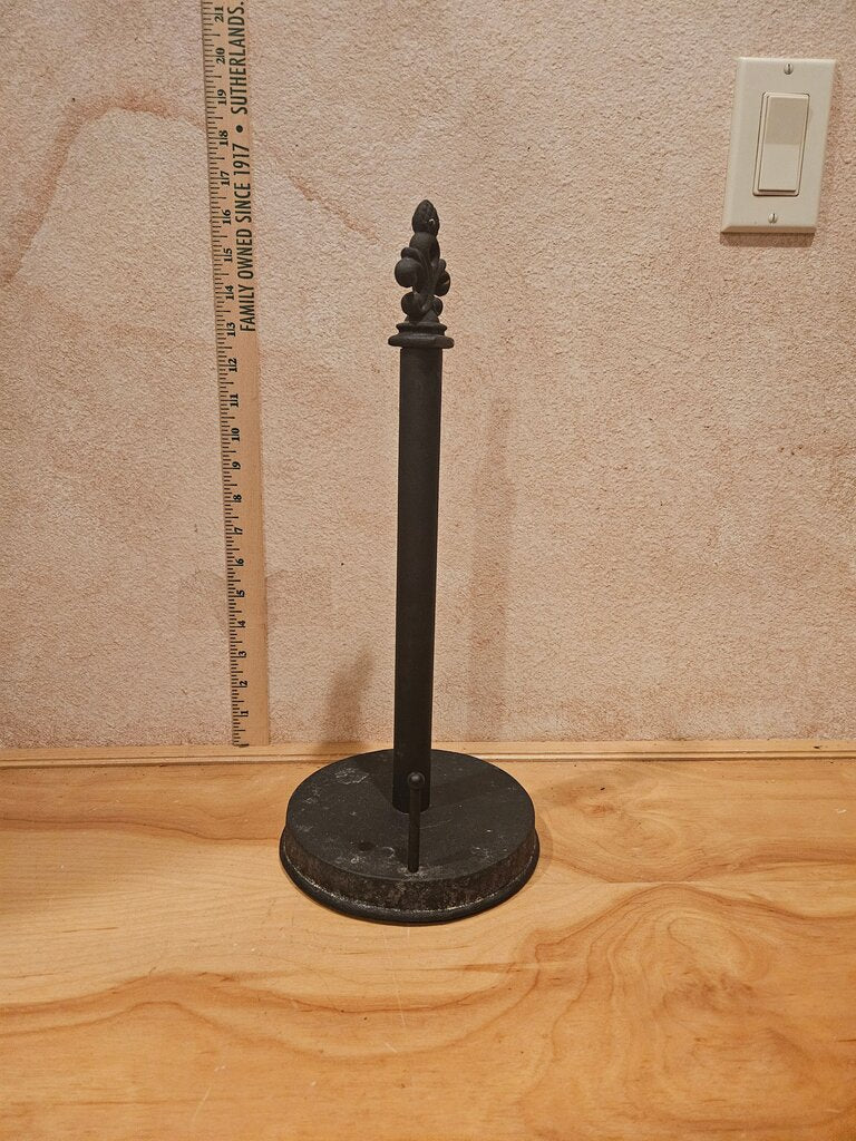 Cast Iron w Fleur-de-Lis Design paper towel holder kitchen decor Counter Storage, Organization, Old World Tuscan