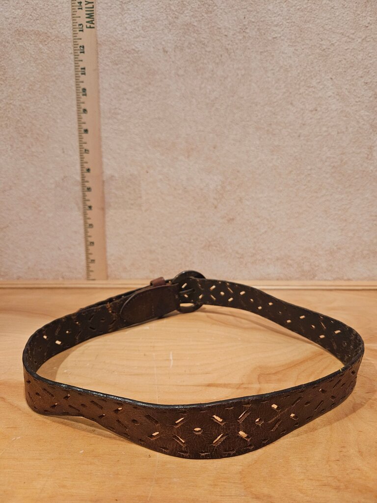 Brown Leather Cut-Out Belt
