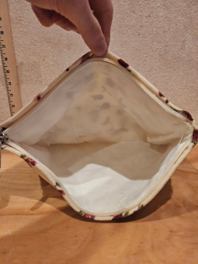 Floral Print Zipper Pouch