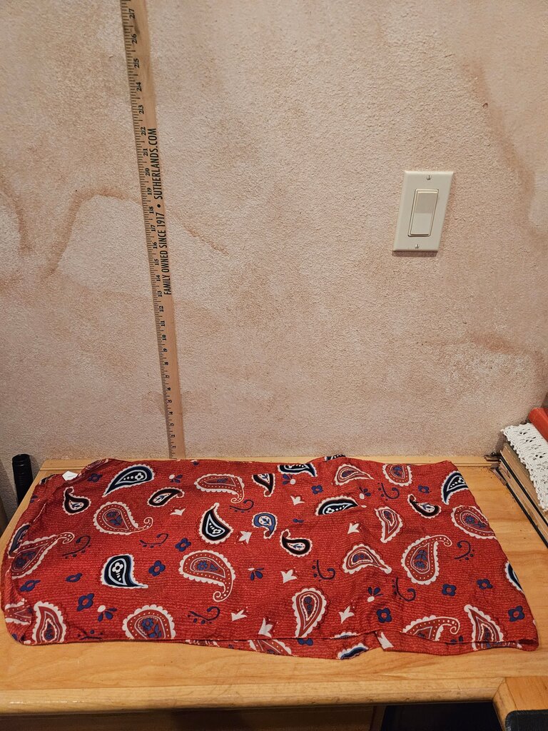 Red Paisley Print Top