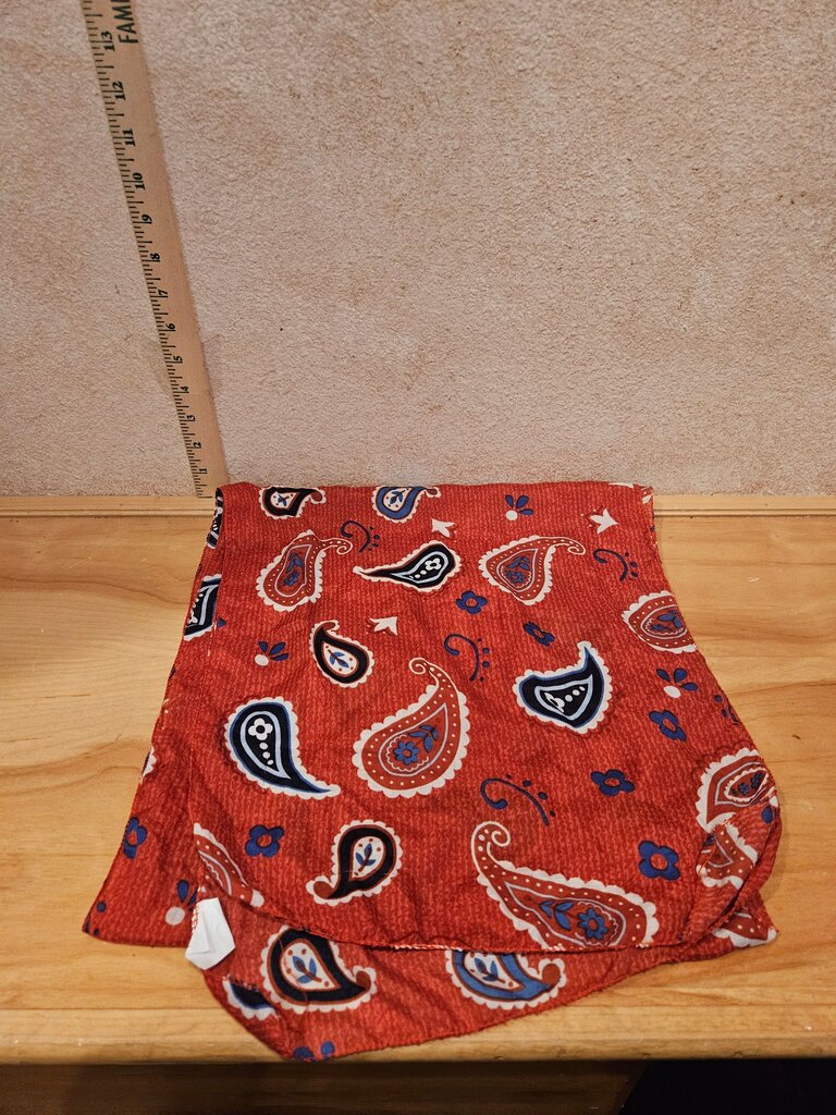 Red Paisley Print Top