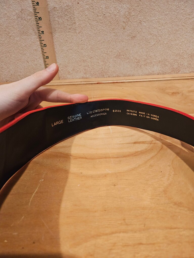 Liz Claiborne Red Leather Headband