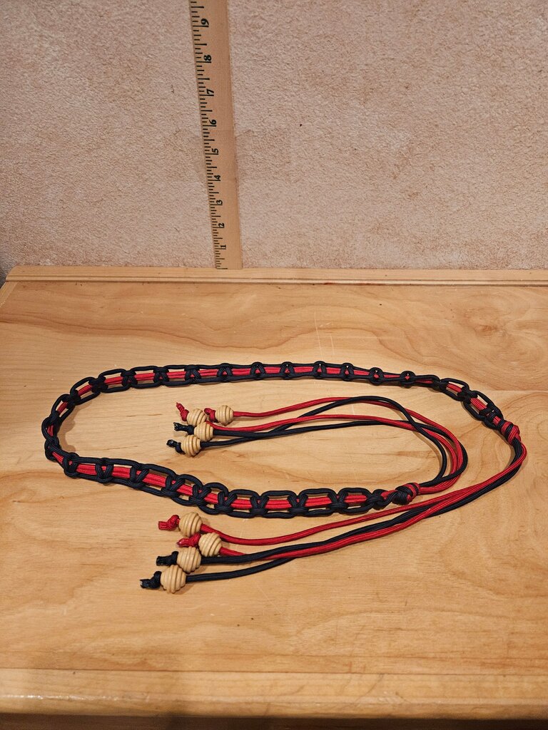 Paracord Survival Necklace with Wooden Beads