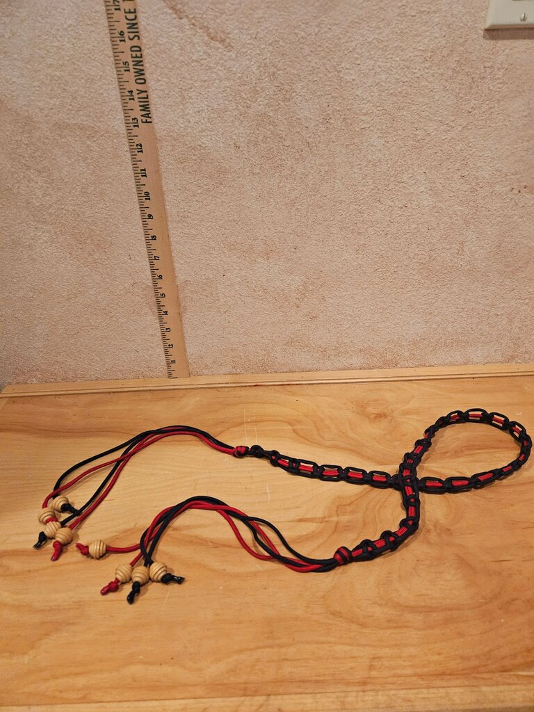 Paracord Survival Necklace with Wooden Beads