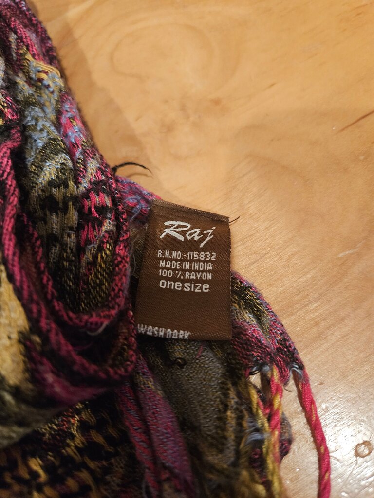 Multicolored Rayon Shawl