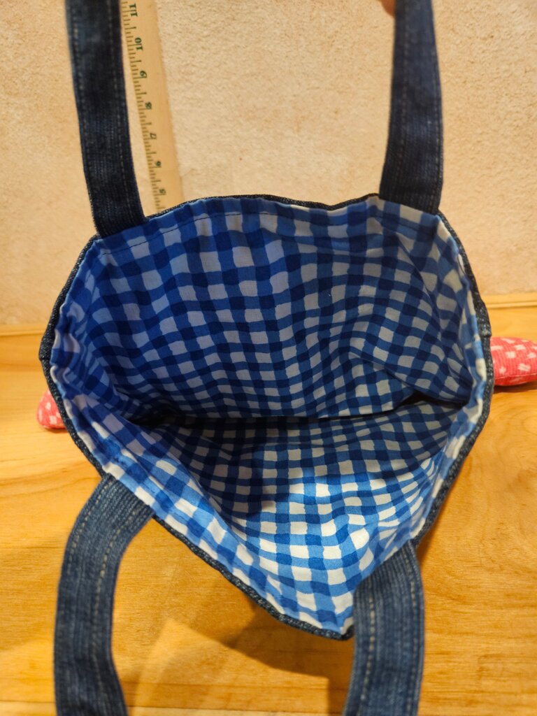 Denim Toy Bag with Colorful Legs