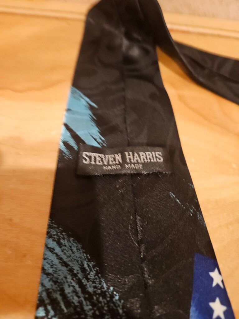 USA American Flag with Eagle Patriotic Necktie 60" Steven Harris Fourth of July, America birthday tie