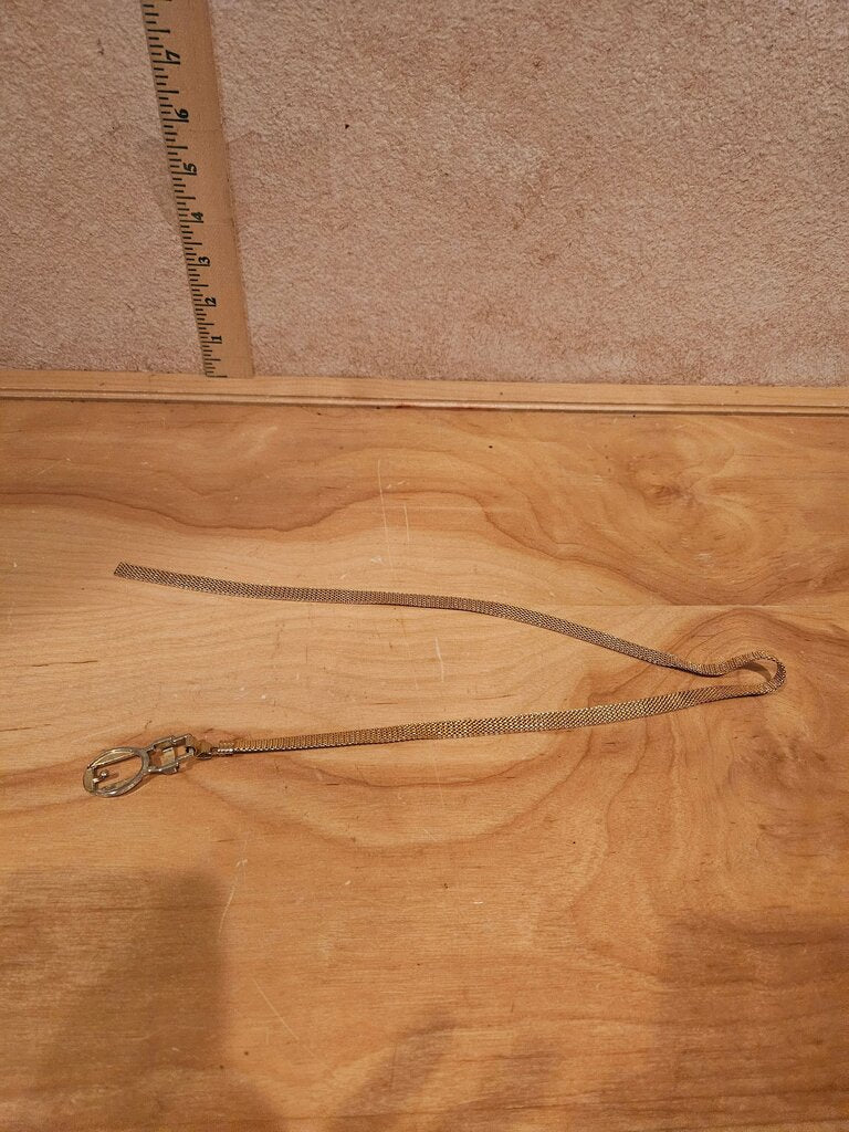 Vintage Gold Mesh Chain Lanyard