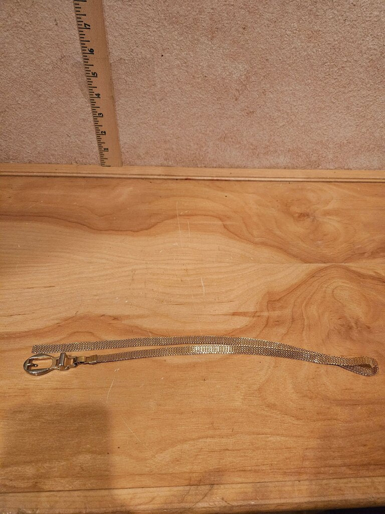 Vintage Gold Mesh Chain Lanyard