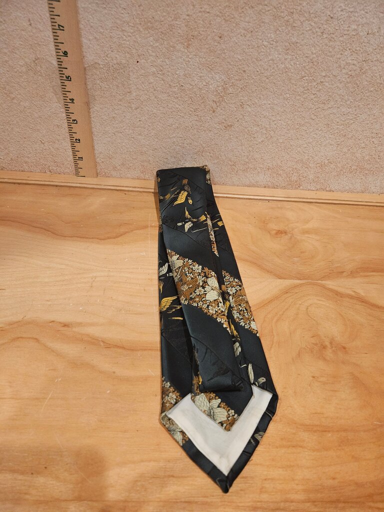 custom cravatieur Duck Floral Hawaiian Duck bird Hunting outdoorsmanTie brown & blue Grandpacore Cabin Grandpa core