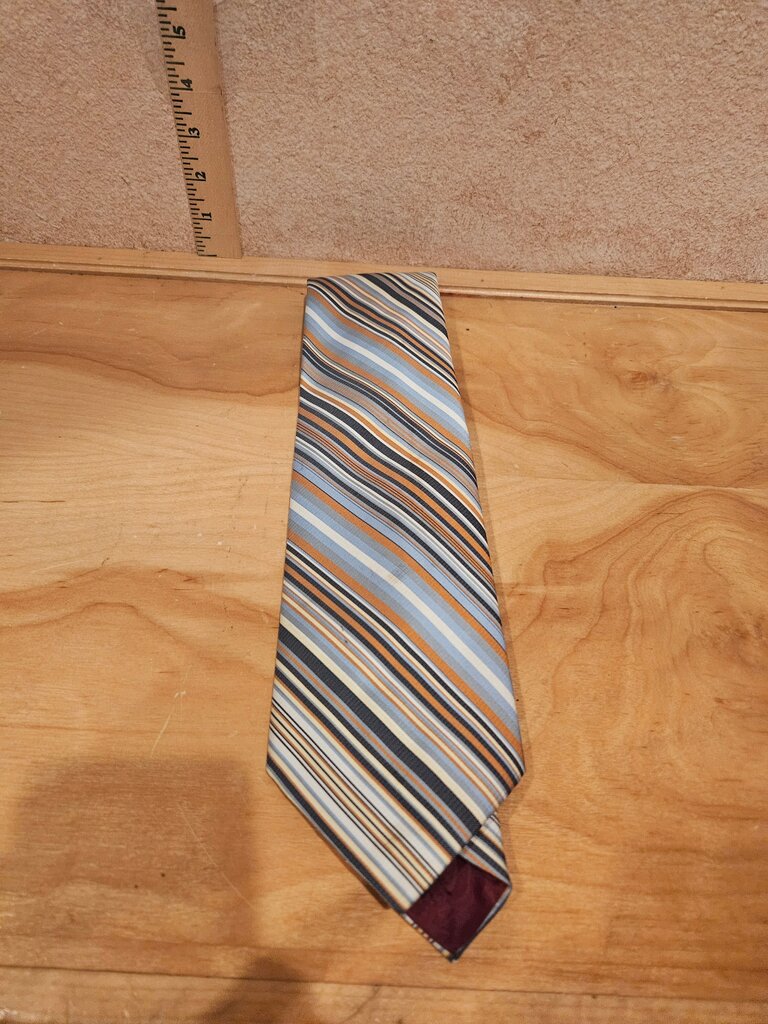 Vintage Montgomery Ward Browns, Peach, Ochre & Slate Diagonal Stripes