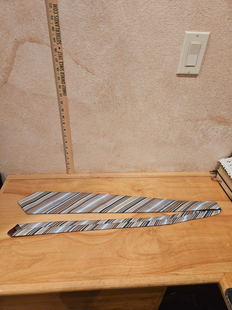 Vintage Montgomery Ward Browns, Peach, Ochre & Slate Diagonal Stripes