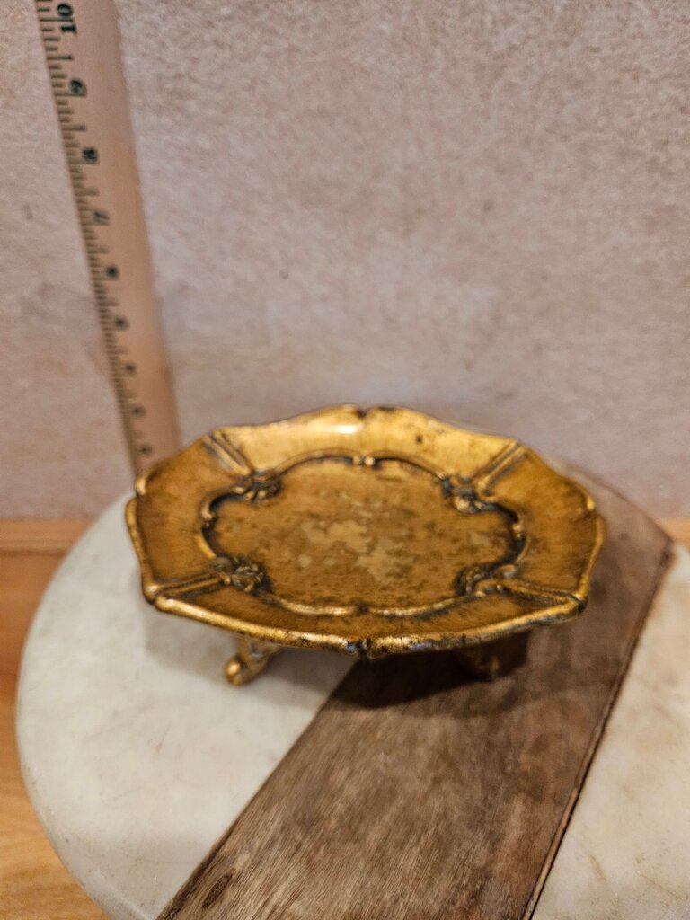 MCM style Laura Ashley Vintage Hollywood Regency Ornate Gold Resin Soap Dish Tray Baroque Rococo Style Keys Catchall, Elegant Jewelry Holder, French Vanity Decor bathroom organizer
