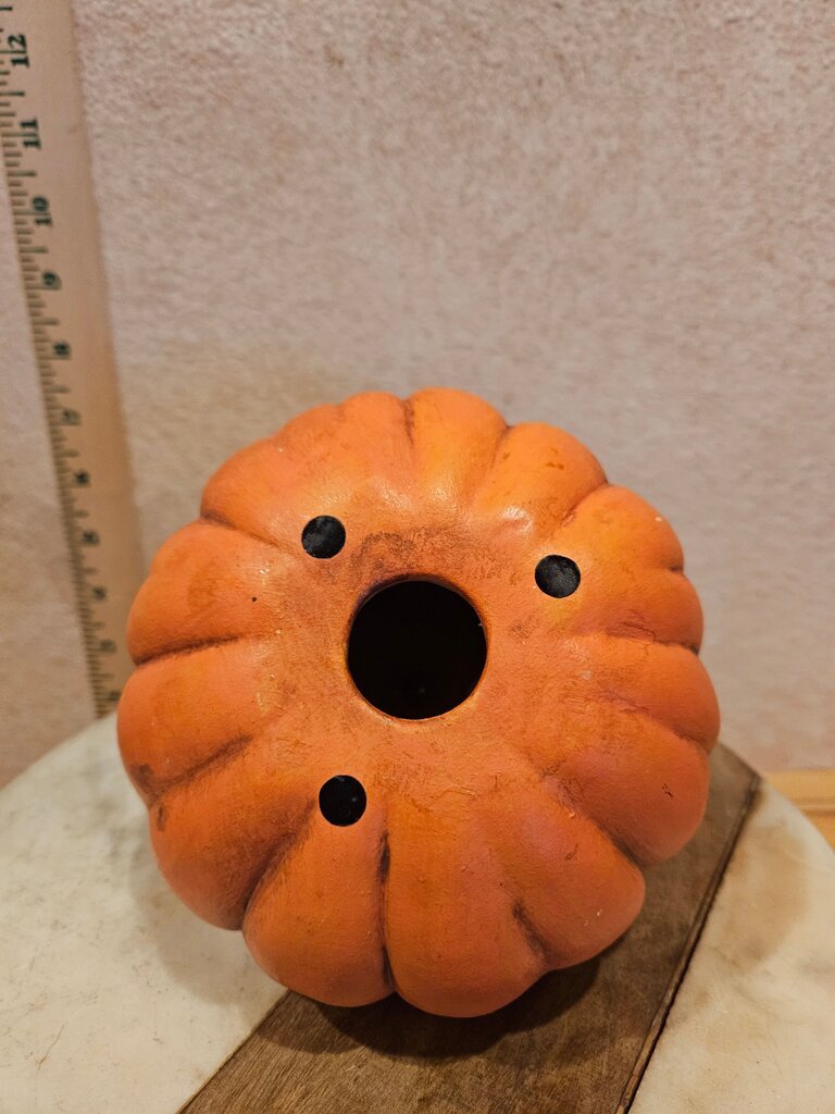 Harvest Pumpkin Taper Candle Holder Decor, fall table decor