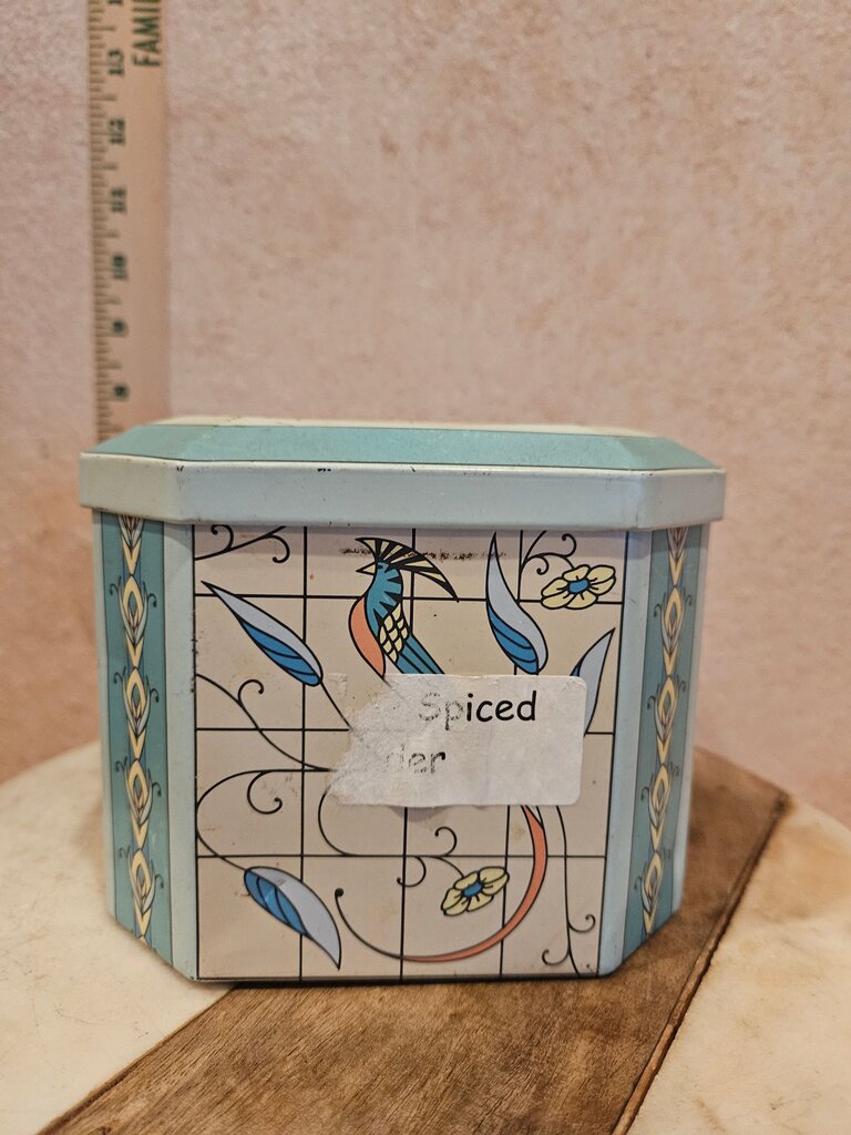 Vintage Eduscho Blechdose European Spiced Tin Tea cookie biscuit Canister