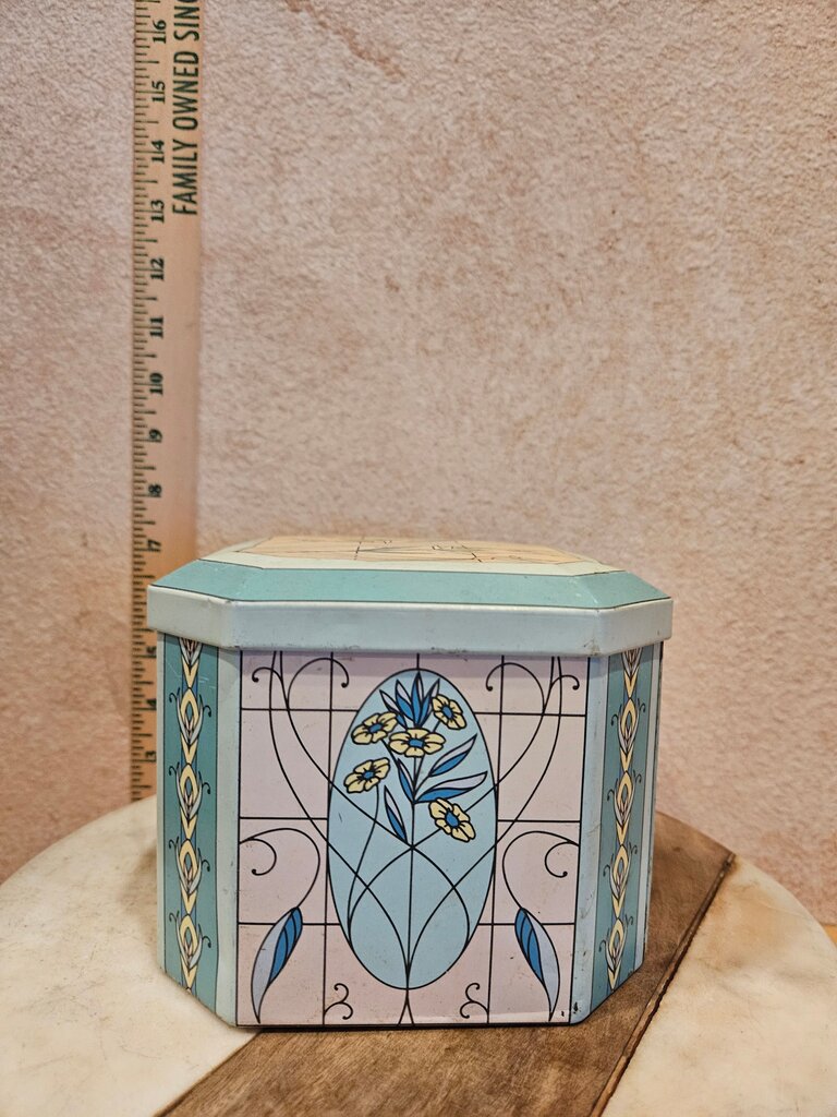 Vintage Eduscho Blechdose European Spiced Tin Tea cookie biscuit Canister