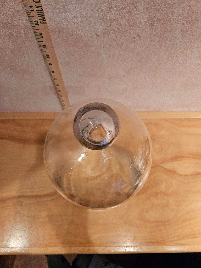 Vintage Glass Display Bell Jar Dome Garden Cloche Knob Handle Taxidermy Science Holiday Christmas Display Dome As Is w small flea bite chips