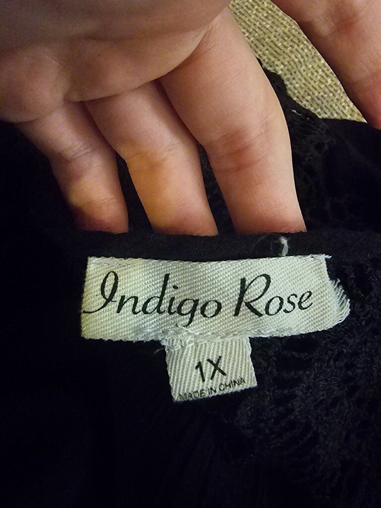 Indigo Rose Black Lace Detail Dress