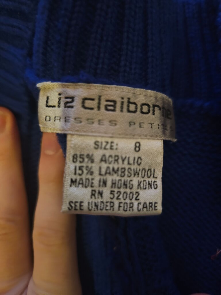 Liz Claiborne Blue Sleeveless Sweater