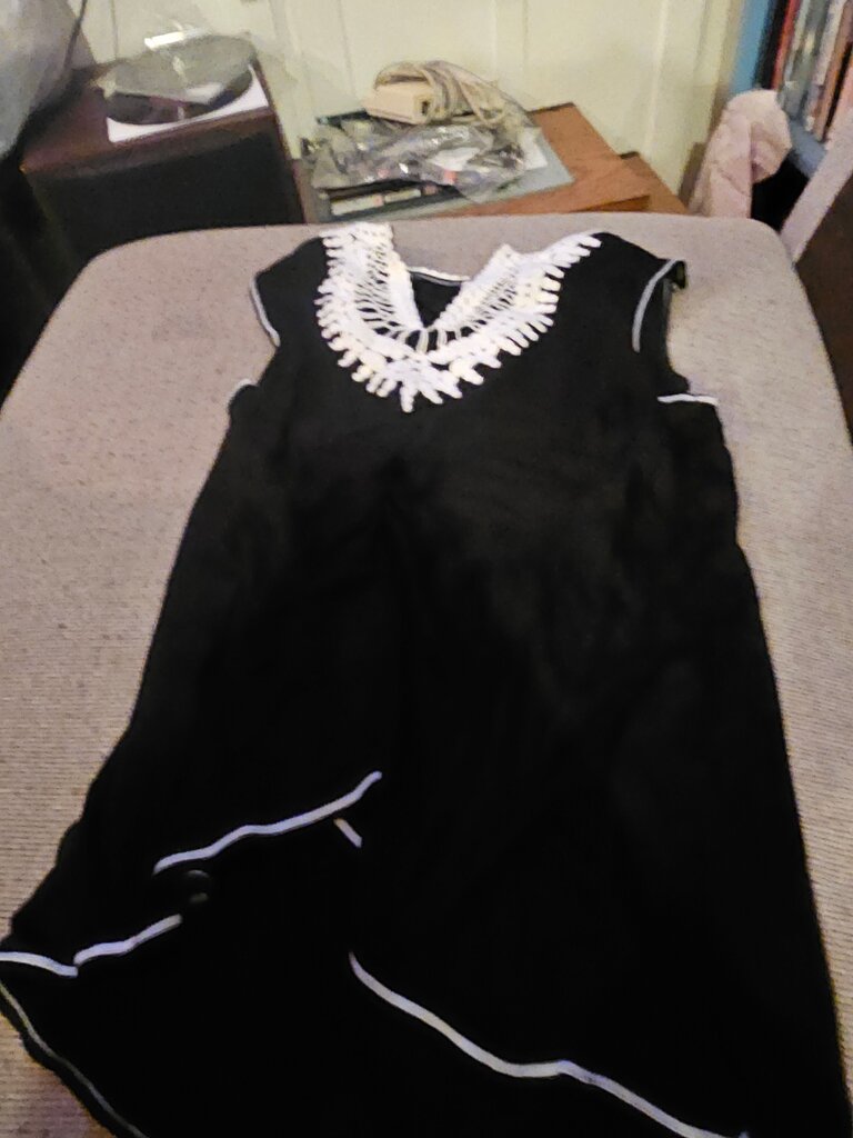 Max Studio Black Dress with Embroidery