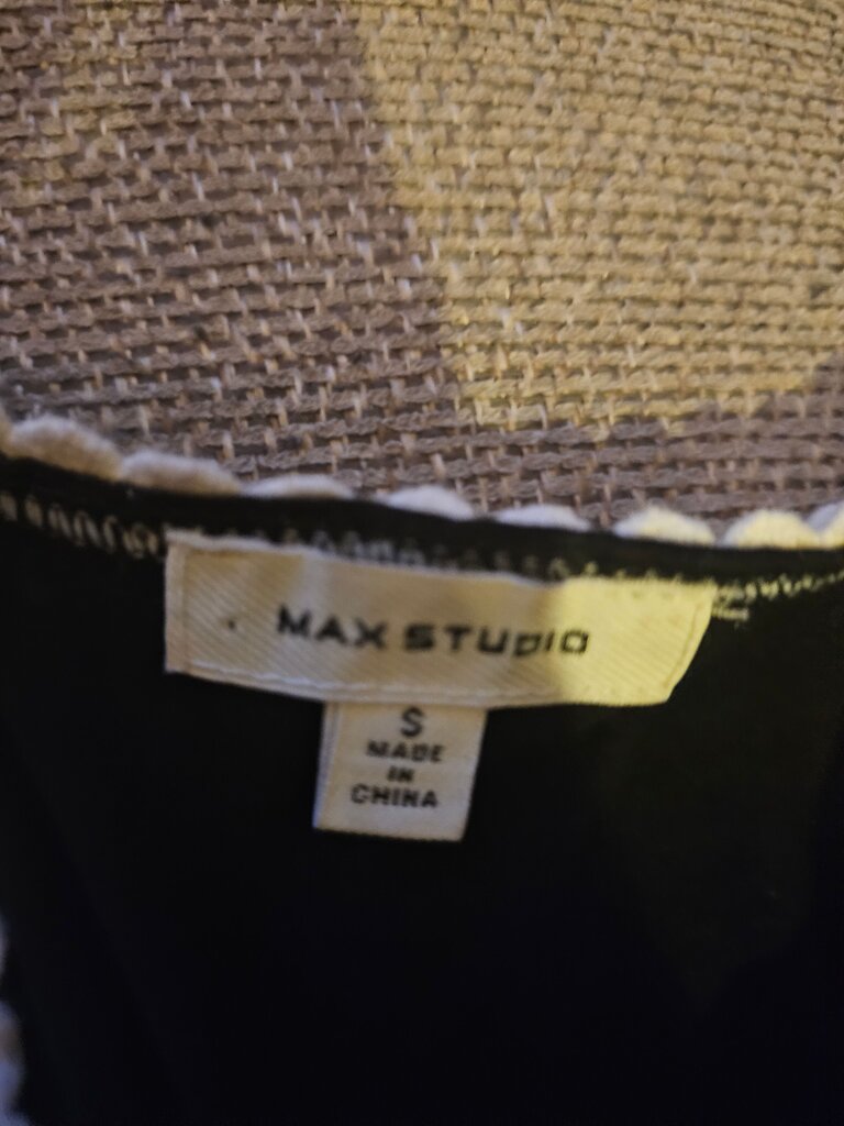 Max Studio Black Dress with Embroidery