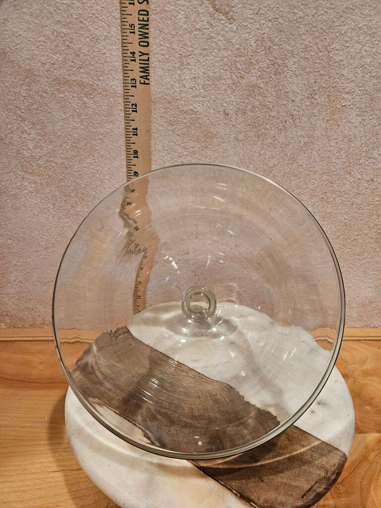 Vintage Glass Display Wide Bell Jar Dome Garden Cloche Knob Handle Taxidermy Science Holiday Christmas Display Dome Antique Farmhouse