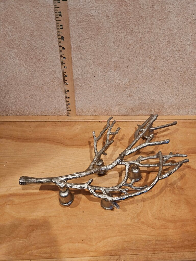 Decorative Silver Nickle/Painted Iron Tree Branch Branch Candle Holder Sculpture Rustic Lodge table decor Taper Centerpiece