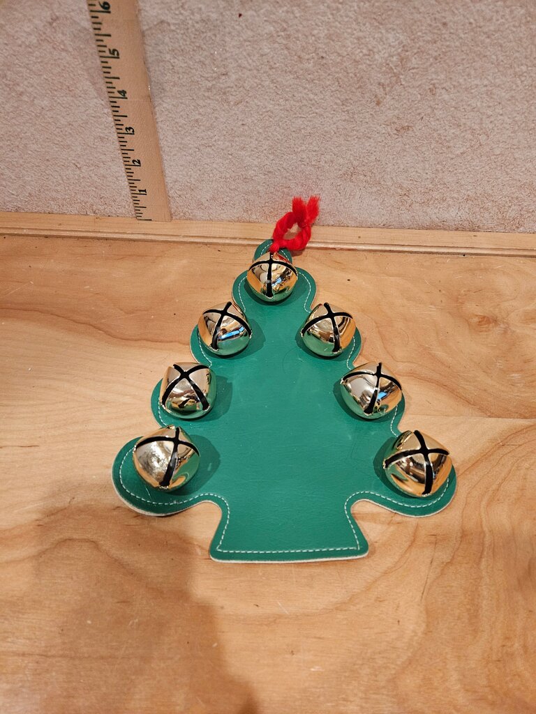 Door Hanger Christmas Tree with Bells Jingle Bells Decoration