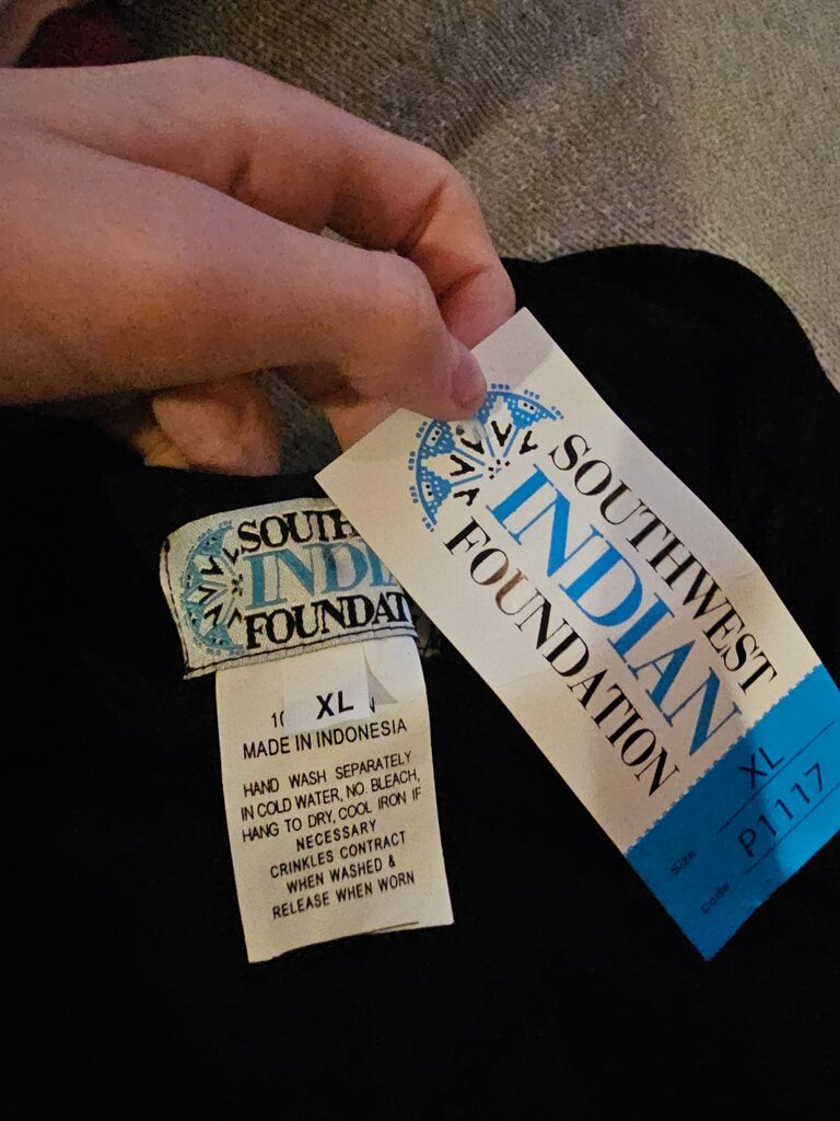 Southwest Indian Foundation Black XL Top