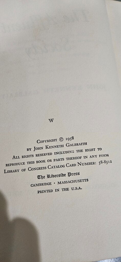 The Affluent Society by John Kenneth Galbraith
