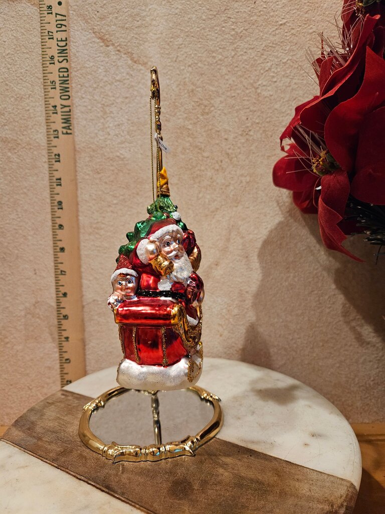 Christmas Santa Ornament with Stand