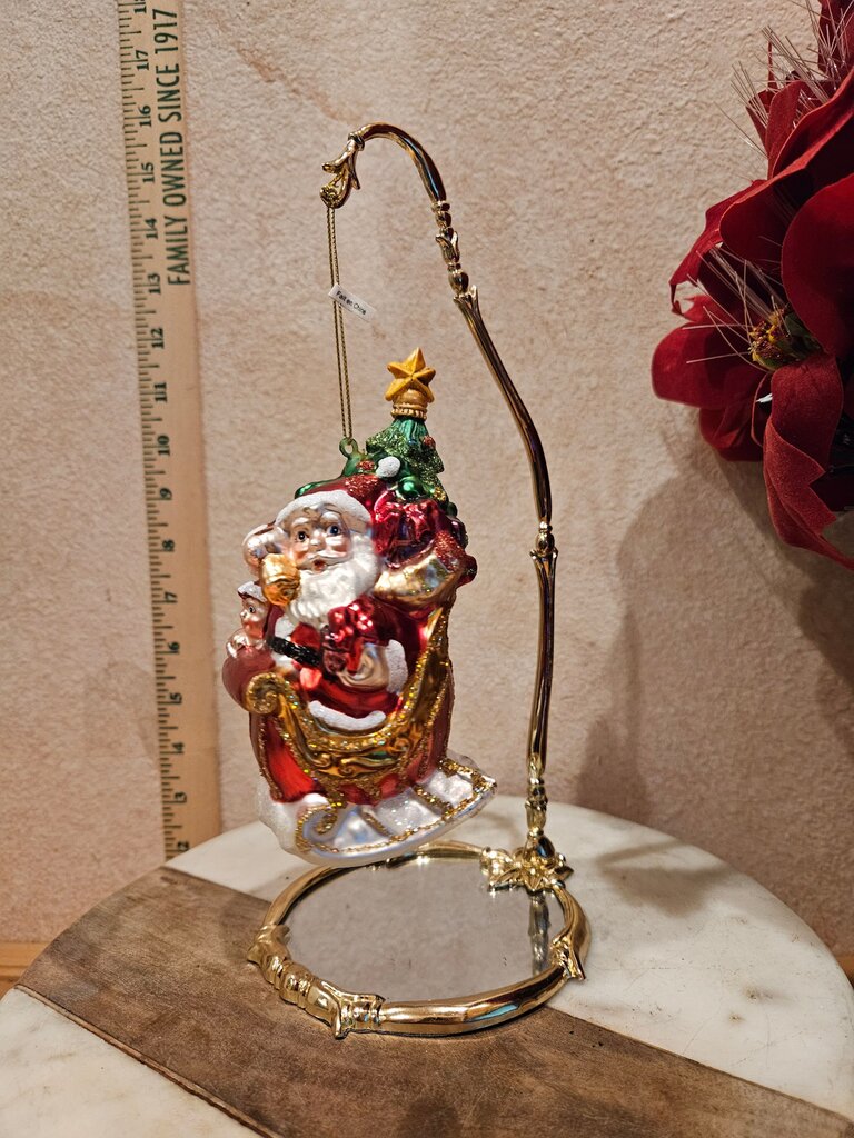 Christmas Santa Ornament with Stand